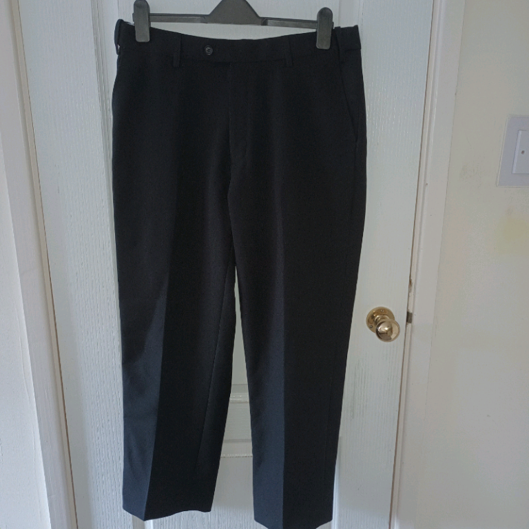 SKOPES SUPER SMART BLACK TROUSERS SIZE 34S