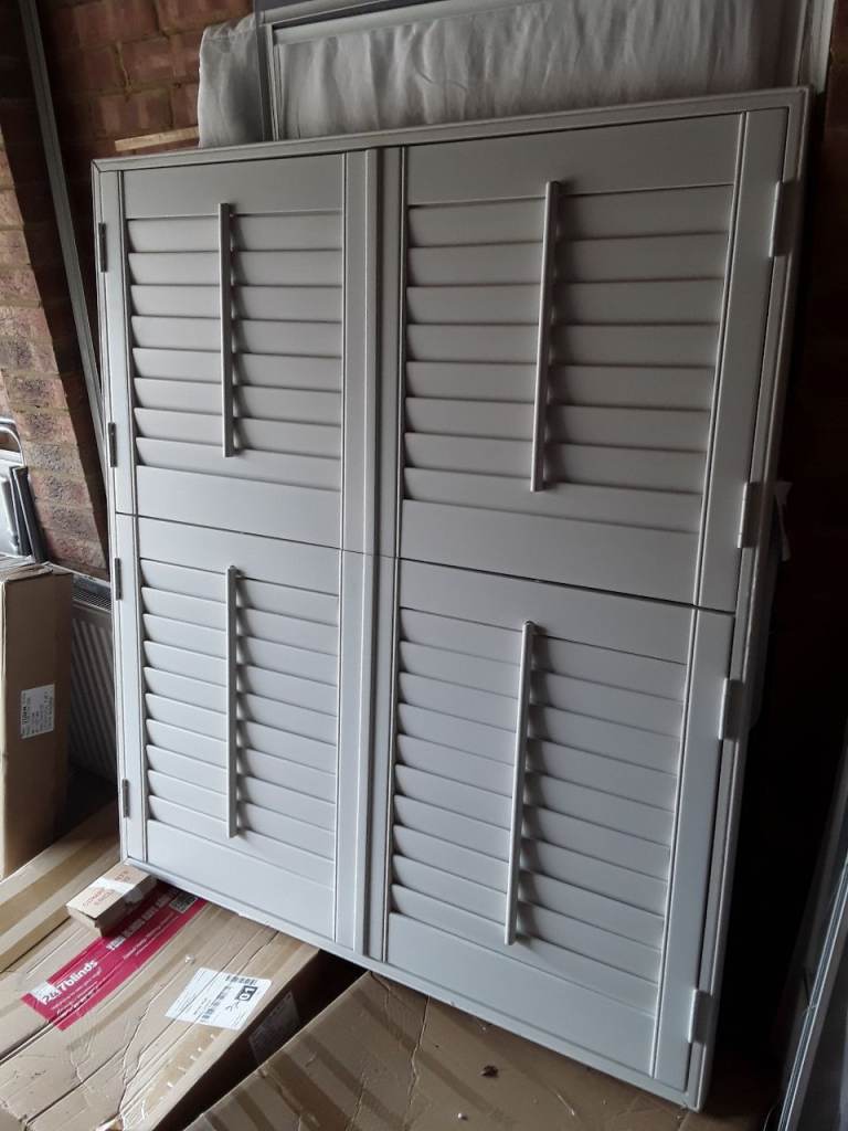 Beautiful hardwood plantation shutters plus x3 extra shutter doors