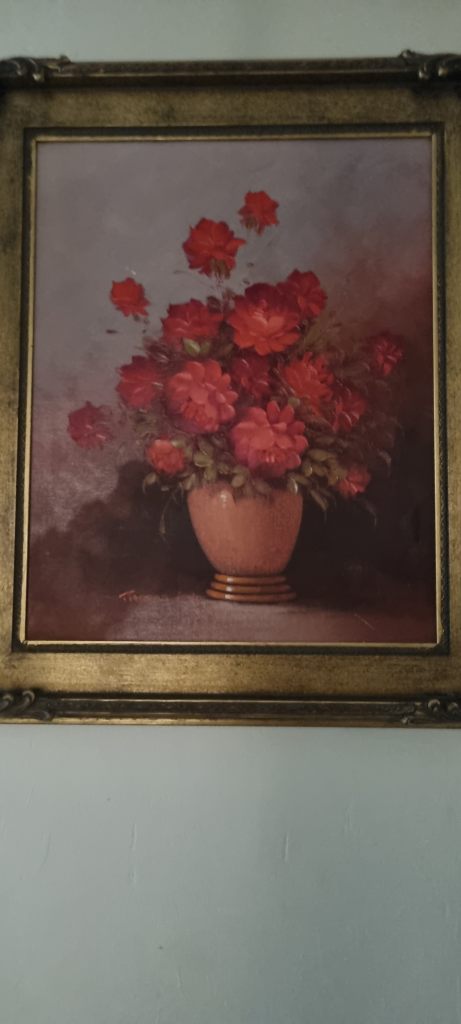 Victorian flower painting 