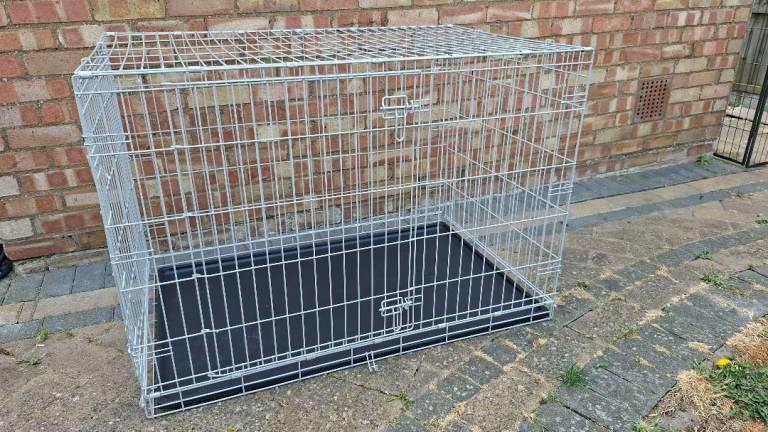 Metal dog kennel crate, size XL