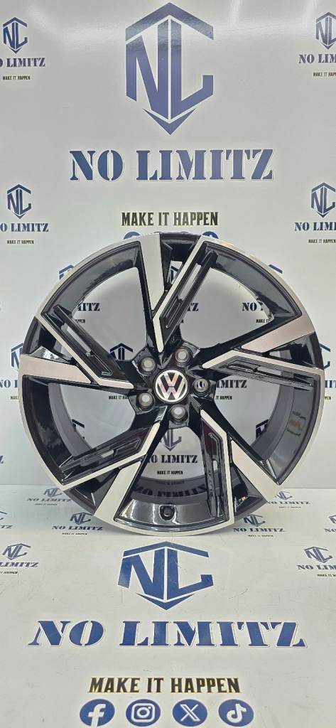 SET OF 4 BRAND NEW VOLKSWAGEN 19" VW R-LINE 2025 STYLE ALLOY WHEELS 5x112 DIAMOND CUT