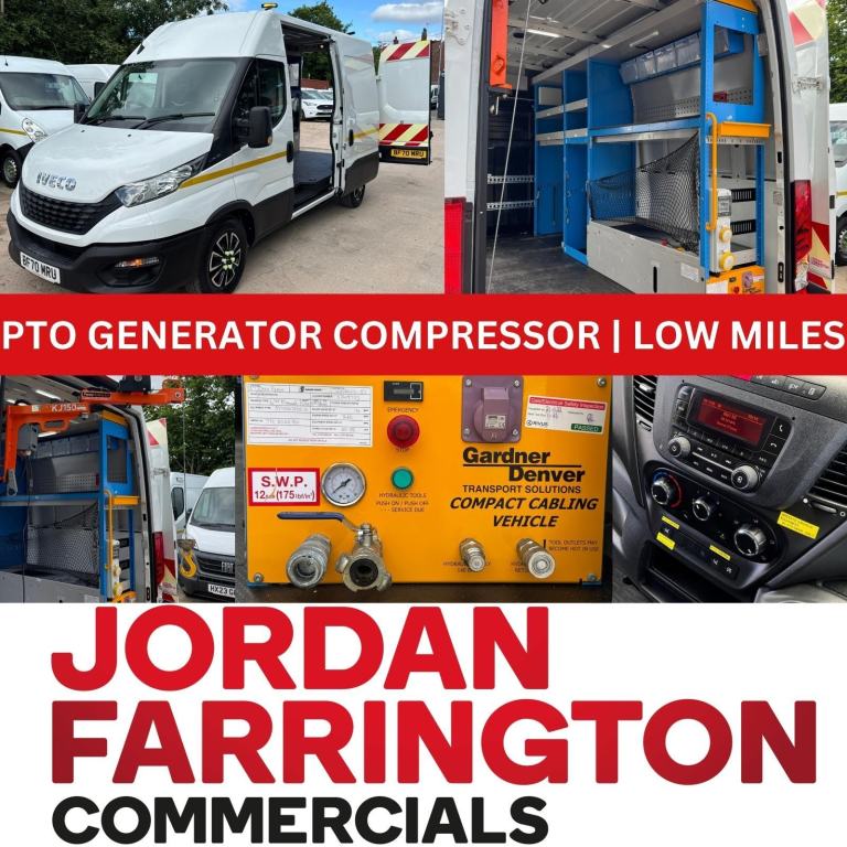 2020 IVECO DAILY EURO 6 MWB UTILITY SPEC WORKSHOP GENERATOR & COMPRESSOR PTO VAN