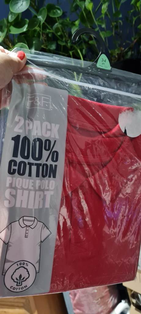 Kids polo shirt, new in pack, £1, COLLECTION ONLY