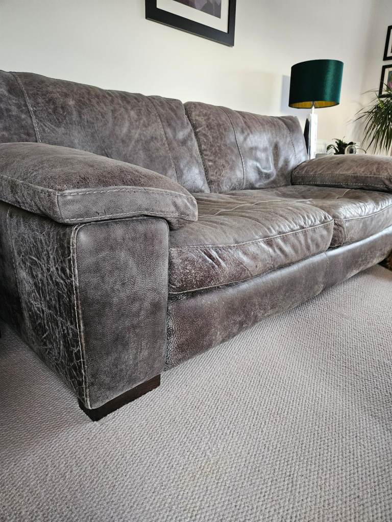 Grey Leather Sofology Sofa