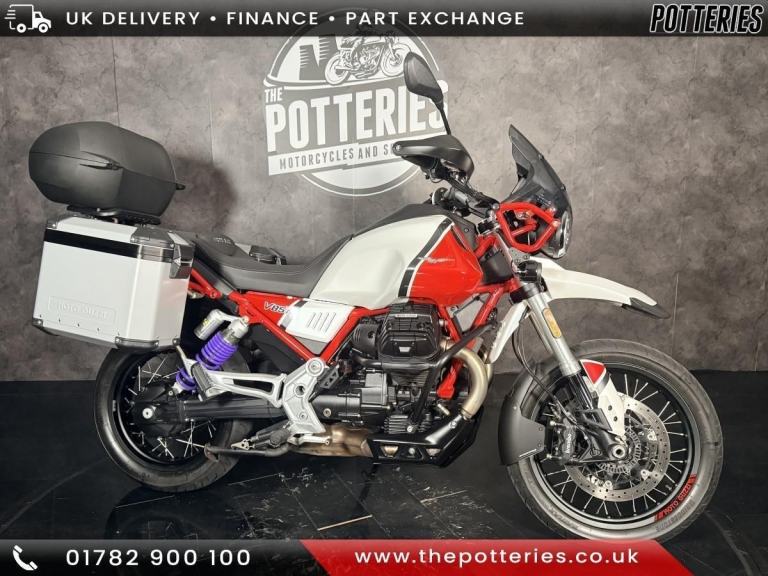 Moto Guzzi V85TT with full luggage