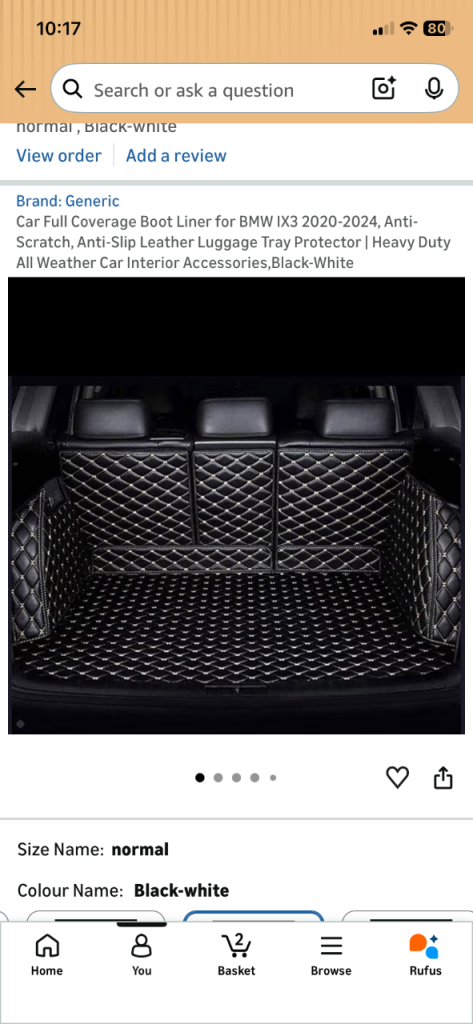 Boot cover for BMW