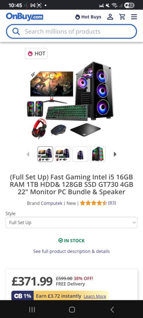 Pc brand keyboard headphones speakers and new monitor 