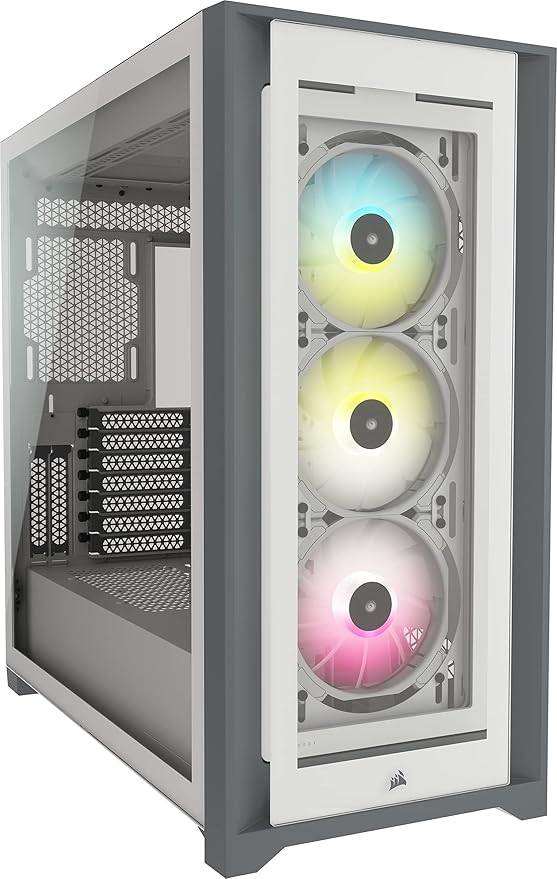 Pc Case Corsair iCUE 5000X RGB Mid-Tower Computer Case - White
