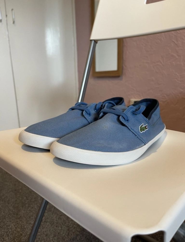 Lacoste Marice Leisure Smart Canvas Mens Summer Sneakers in Light Blue Size 9 UK