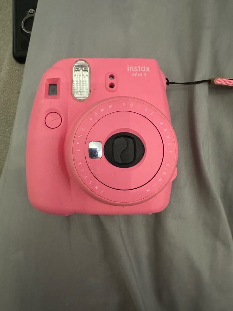 Instax Mini 9 Instant Camera – Pink, Good Condition