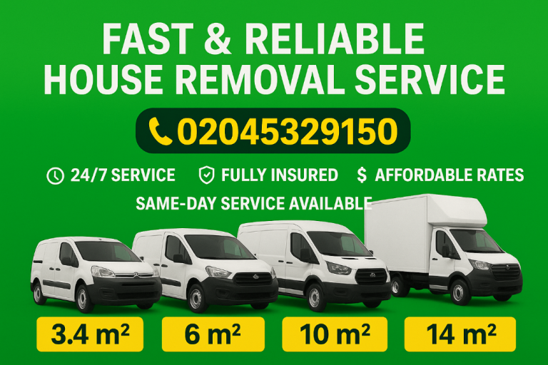 HOUSE REMOVAL SERVICE MAN & BIG MOVING LUTON VAN TRUCK HIRE CHEAP PICK UP/ DELIVERY SHIFTING/ MOVERS