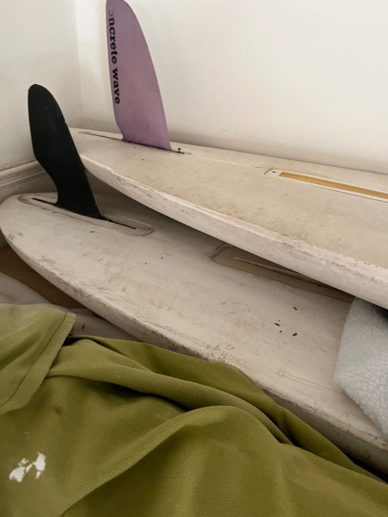 One windsurfing board plus 3 x sails 