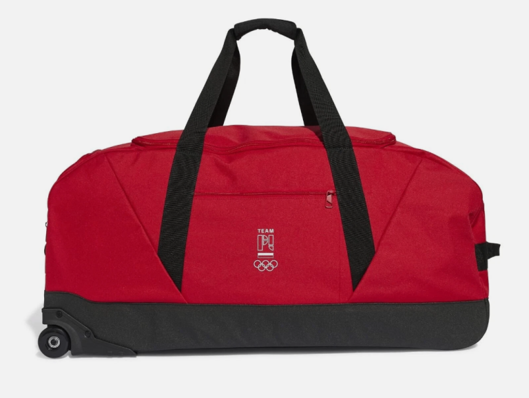 Adidas Team Poland Wheeled Travel Bag Roller Luggage 130L Football Sports Genuine New w/ Tags