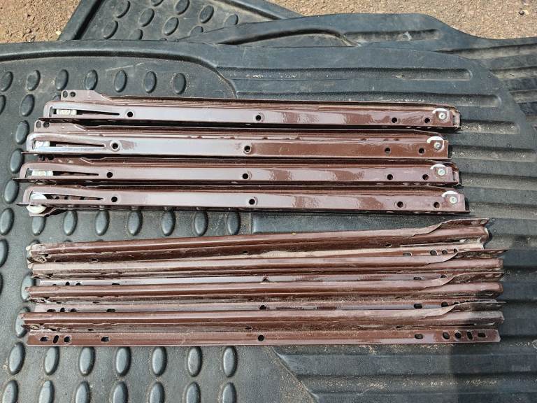 Four pairs of drawer runners