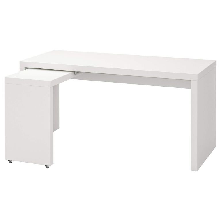 SOLD- MALM desk with pull-out panel