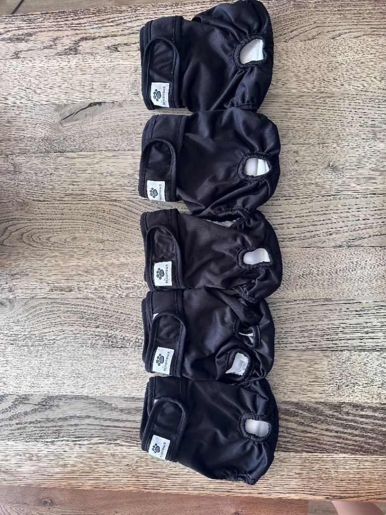 5x Hisprout reusable dog nappies