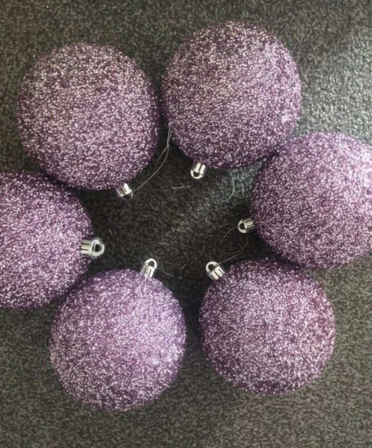 **SOLD** 6 Extra Large Mauve Beaded Christmas Tree 