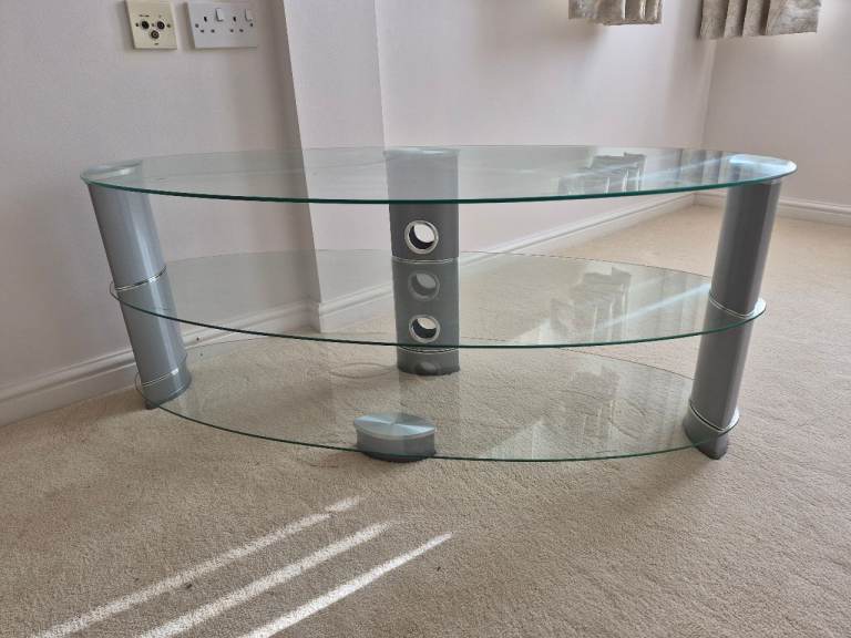 John Lewis glass large tv stand