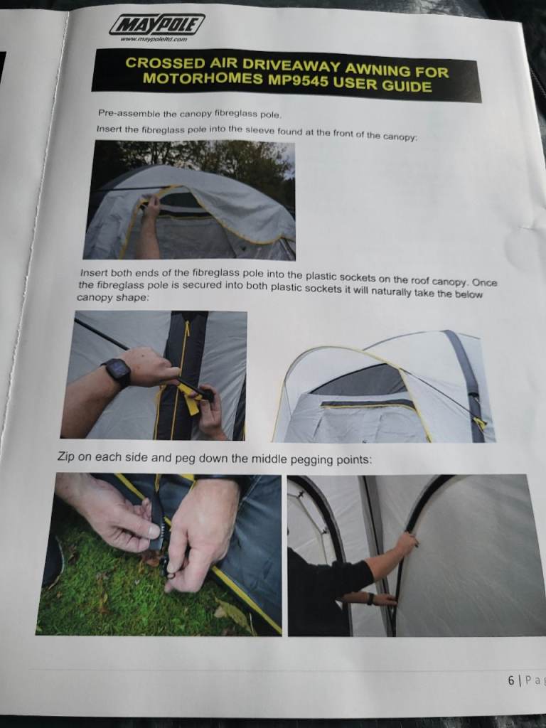 Maypole Crossed Air Driveway Awning  - Brand New 