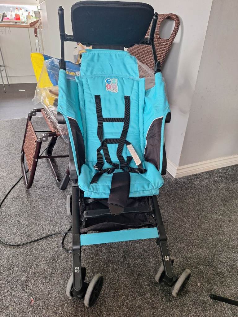 Easy Go Lightweight Pushchair / Stroller - Blue, Good Condition