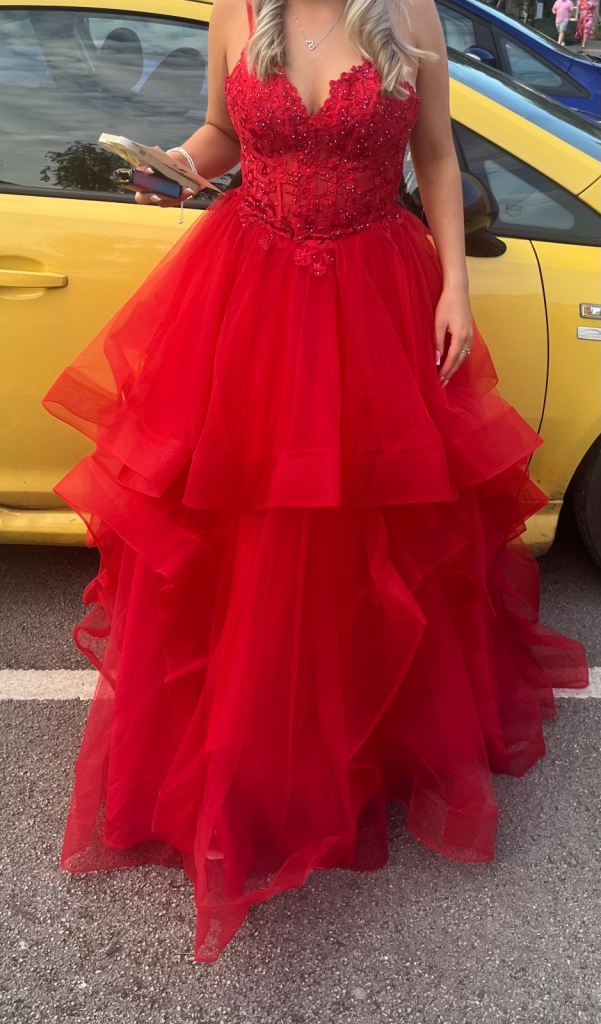 Stunning Red Prom Dress – As Good As New