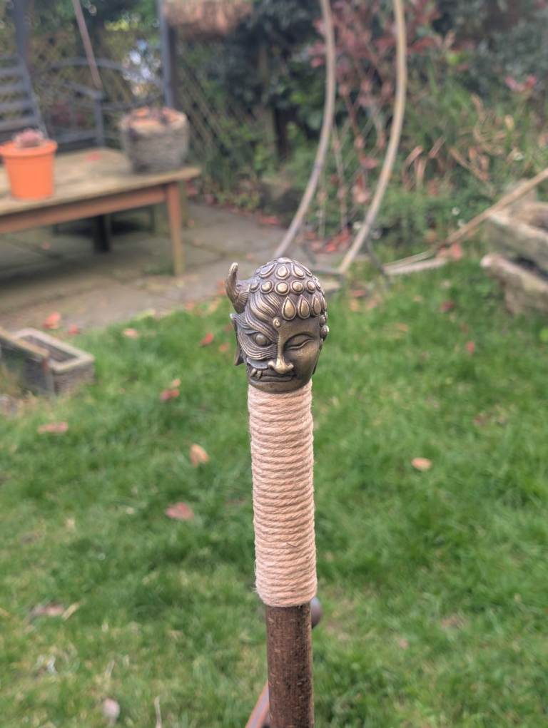 Solid brass Half demon staff