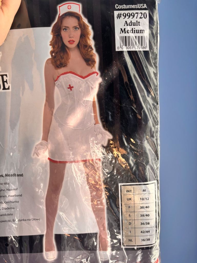 CostumesUSA Adult Nurse Fancy Dress Costume – Medium, New