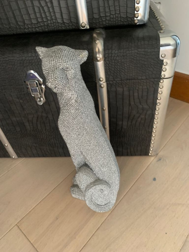 Sparkling Silver Leopard Figurine – As Good As New