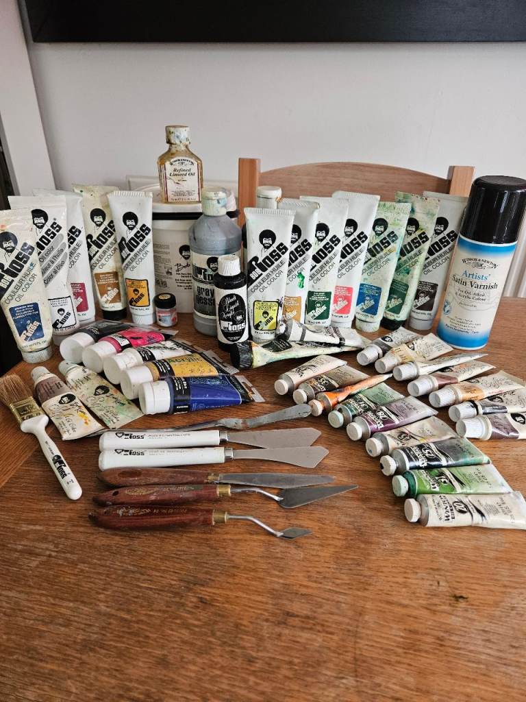 Artists Oil colours and tools