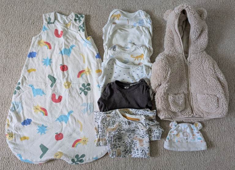 0-6 months unisex baby clothing bundle 