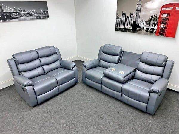 Brand New Roma Recliner Sofa On Sale - Corner or 3+2 Sets - Grey & Black color Available