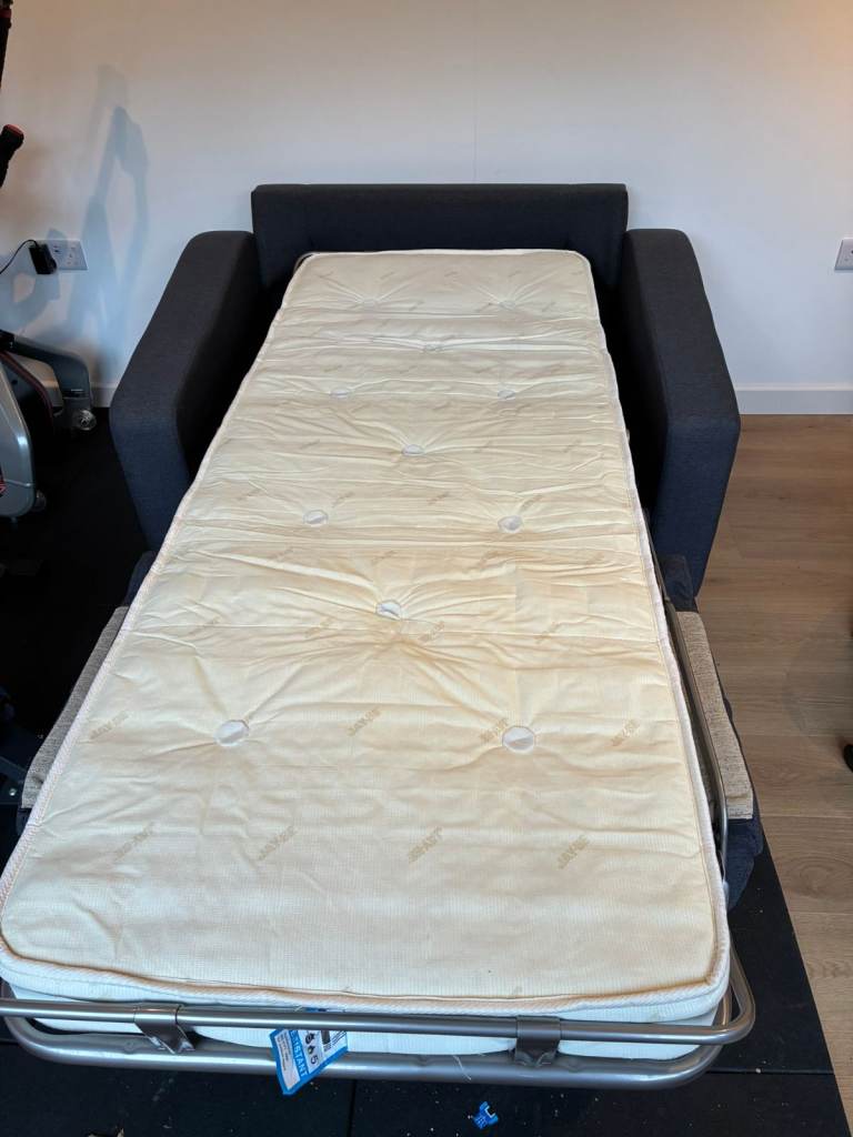 John Lewis JAY-BE Deco Snuggler Sofa Bed – Navy Fabric – Excellent Condition (RRP £2,500)