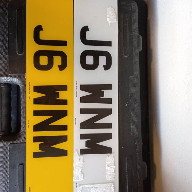 Personalised number plate 