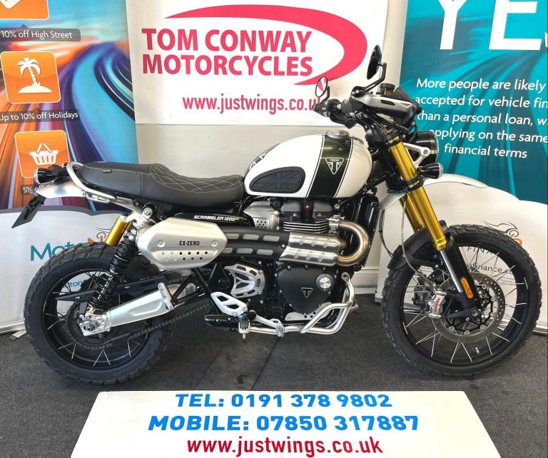 TRIUMPH SCRAMBLER 1200XE, 2021(21), 3.426 MILES, FSH, IMMACULATE, EXTRAS, £8495