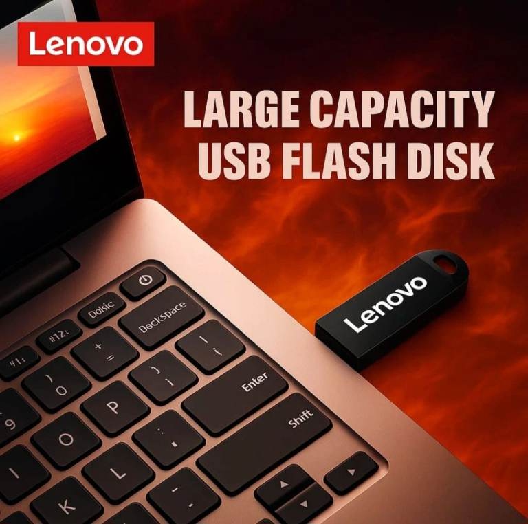 Lenovo 2TB USB 3.0 Flash Drive Ultra-Fast Metal Pendrive for High-Speed Performance 