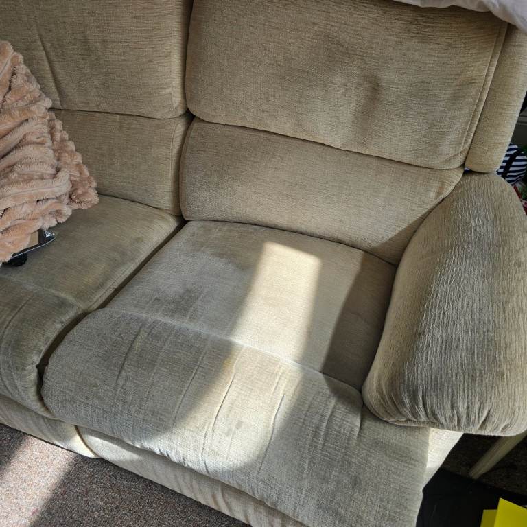 FREE Recliner sofa, 1 recliner arm chair, 1 arm chair and footstool