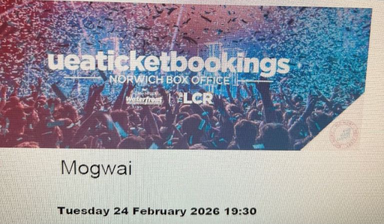 2 x Mogwai concert tickets at UEA