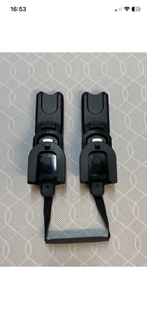Universal Car Seat Adapters for Nuna Pram/Stroller – Black, Good Condition