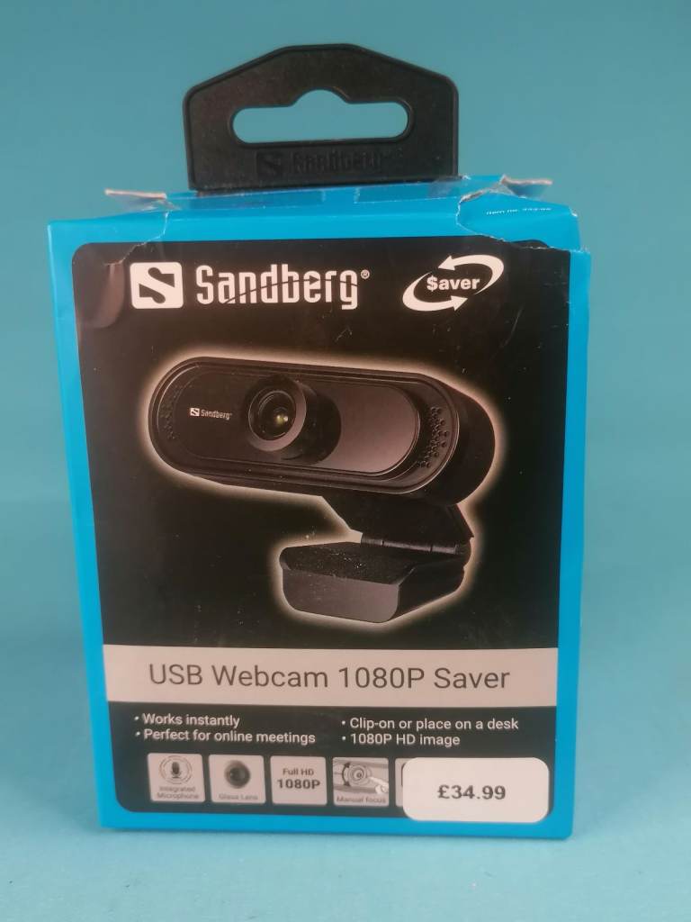 Brand new. Sandberg USB Webcam 1080P Saver HD.  As seen. 