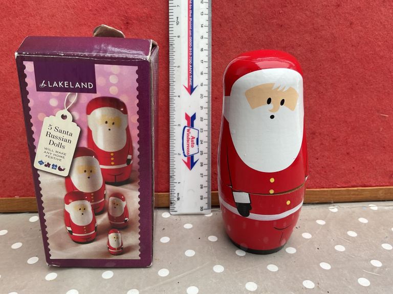 Box Russian Santa dolls New