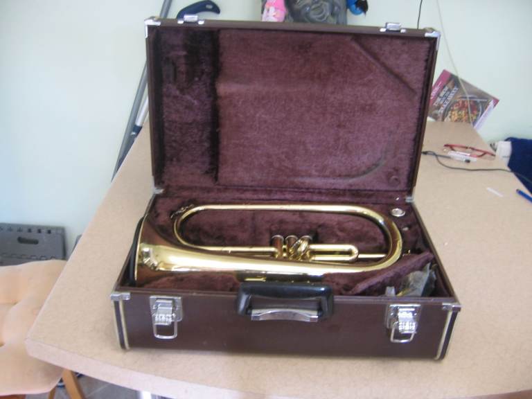Top Quality YAMAHA FLUGEL HORN YFH 2310 i Brass/gold in great vintage condition with accessories.