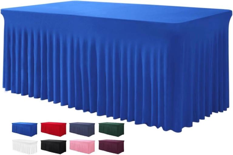 BRAND New Royal Blue Table Skirt / Cloth – 6ft Folding Table Size