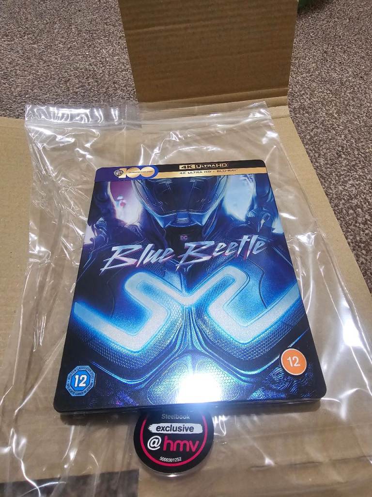Blue Beetle STEELBOOK 4K Ultra HD and BLU RAY HMV Exclusive Collectors