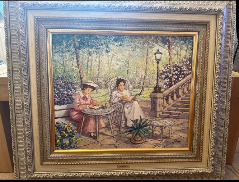 Original picture painted in oil by the painter J. RUANO