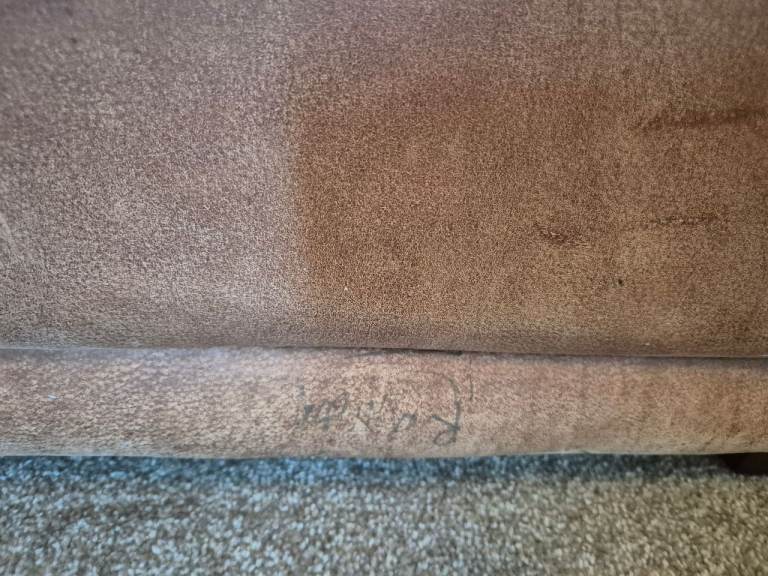 Free brown leather sofa and chair