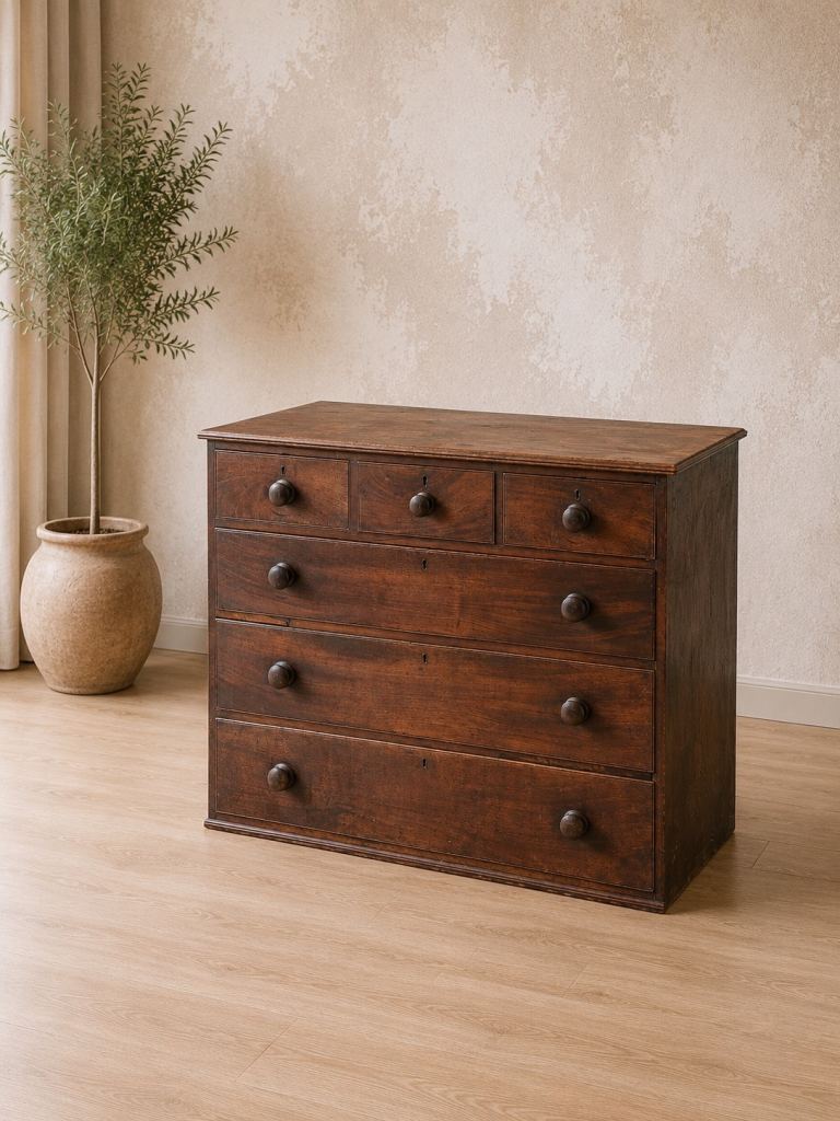 Georgian Style Mahogany Chest of Drawers | 2 Over 3 | Antique Style 🚚