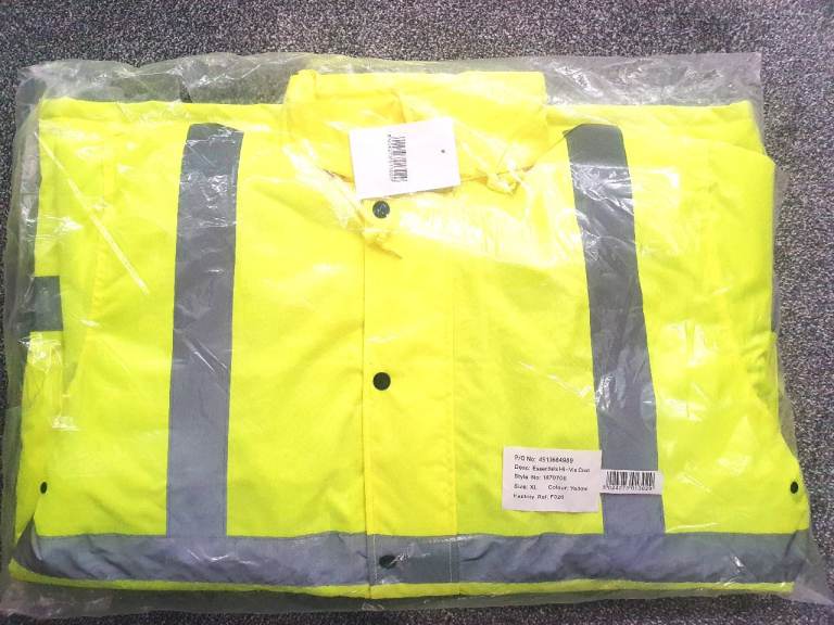 Hi Viz Jacket New, Arco, Hi Visibility Jacket, Safety Work Coat, XL, Brand New
