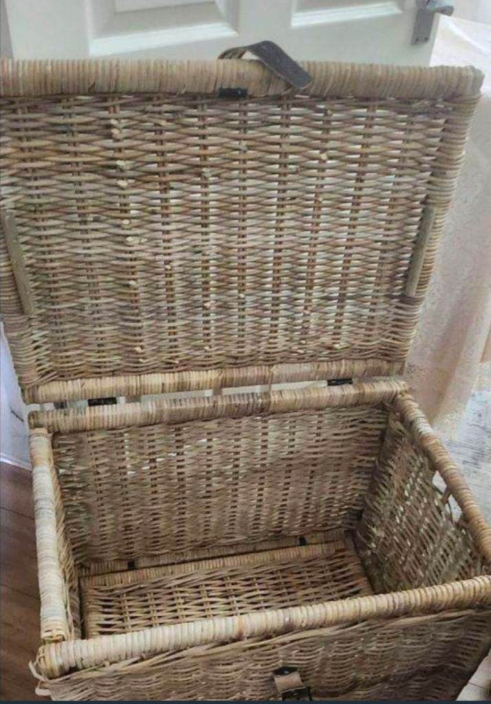 John lewis wicker basket/trunk x2