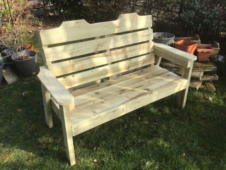 2 seater wooden bench garden bench
