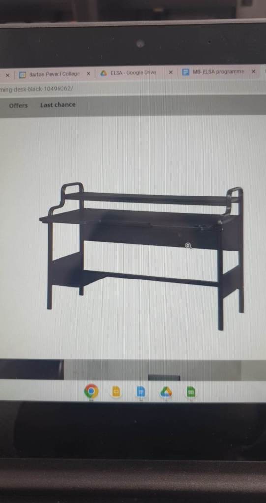 IKEA gaming desk and chair